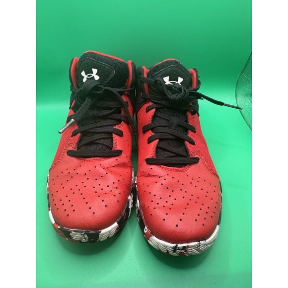 Big Kids' Under Armour Jet '21 Basketball Shoes Red / Black Sz 5Y - Picture 9 of 11